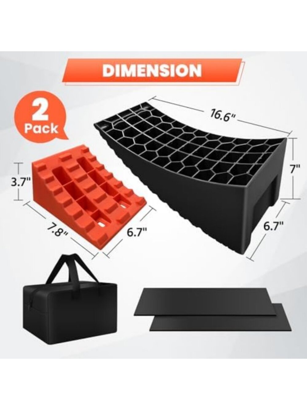 6.3” Lift RV Leveling Blocks - 2 Pack Camper Leveling System for Stability - Picture 2 of 6